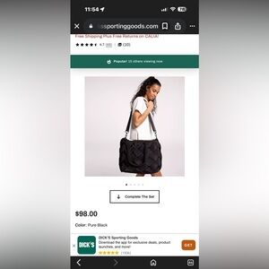 Calia Quilted Oversized Tote Bag - Black